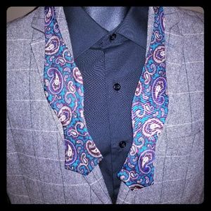 Paisley Diamond Bow Tie